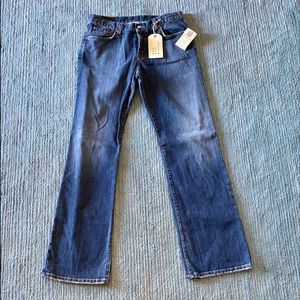 Mid Rise, Button Fly, Relaxed Fit Bootleg